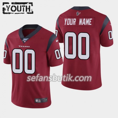 Houston Texans Tröjor Custom Nike Röd 100th - Barn Houston Texans Tröjor Custom Nike Röd 100th - Barn